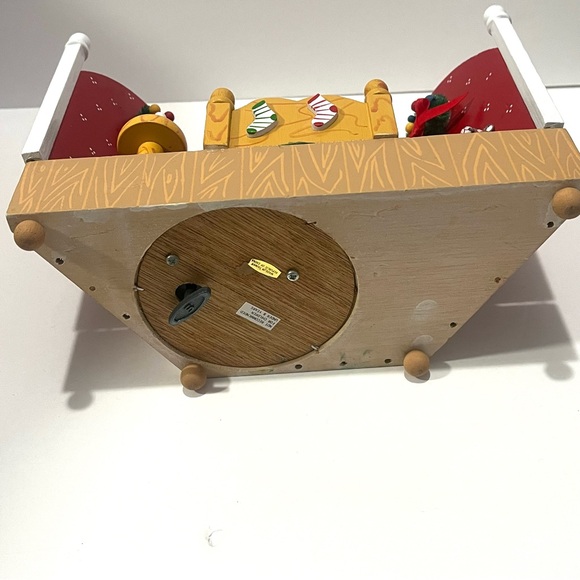 Vintage George-Good Sleeping Elves Night Before Christmas Wooden Music Box - Picture 4 of 5
